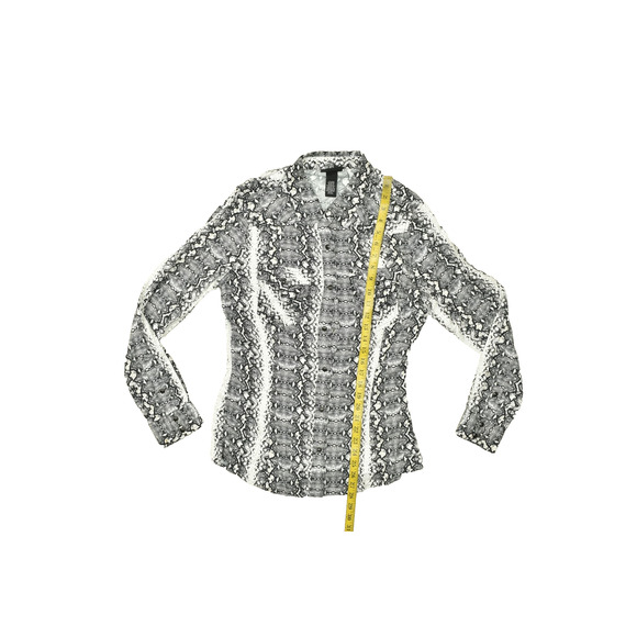 Wrangler Retro Women's Snap Button Up Top Blouse Animal Print Size M Rayon - Picture 2 of 8